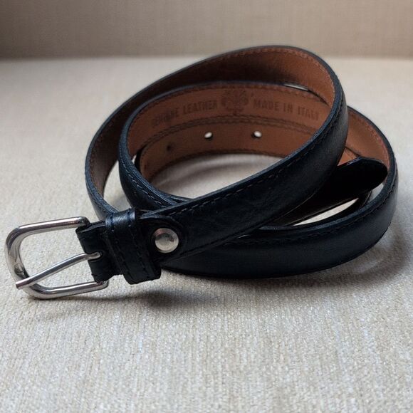 Genuine Leather Navy Blue Women's Belt Made In Italy - Picture 9 of 9